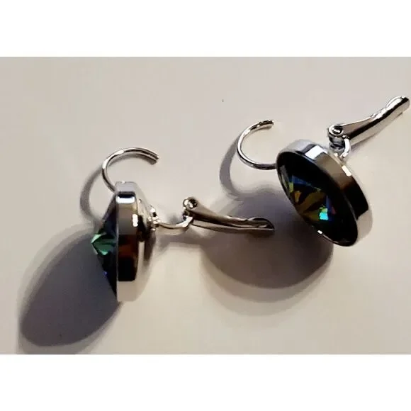 NWT! Swarovski‎ Element Earrings Northern Lights. Alaska. Artic. Psychedelic